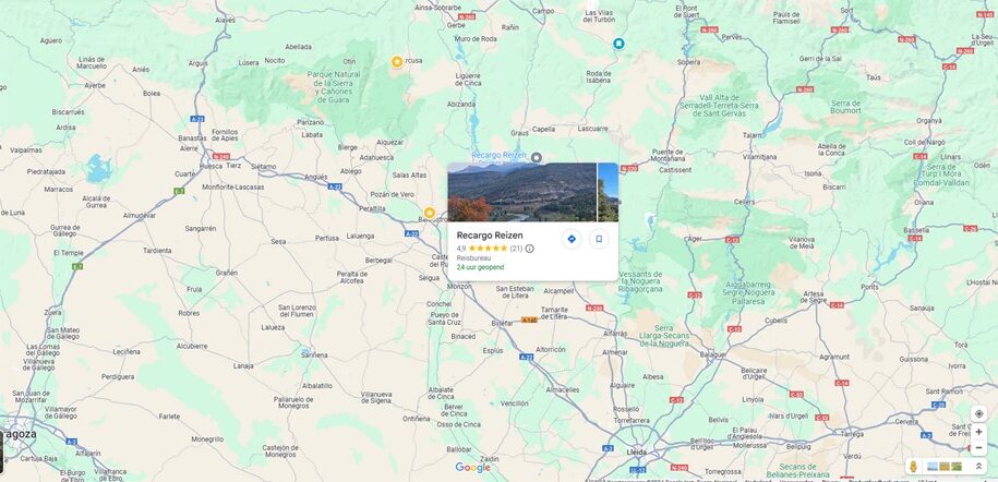 Kaart met Link naar Google maps