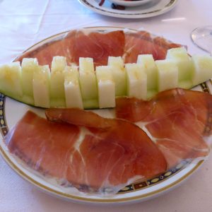 Teruel ham met Meloen